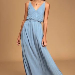 Lulu's long baby blue dress